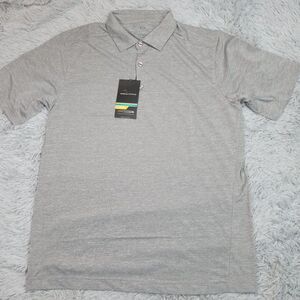 Page & Tuttle Shirt Mens L Gray Polo Golf Cool Swing Athletic Preppy‎ UPF 30 New